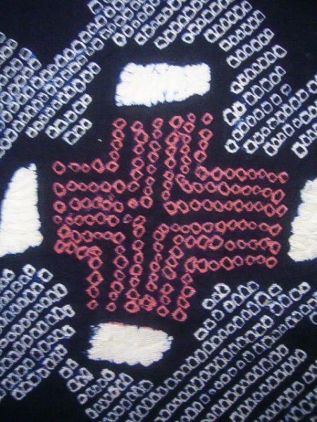 画像6: J0710R 女性用 浴衣（日本製）   綿 藍,  かのこ 【中古】【USED】【リサイクル】 ★☆☆☆☆【J0710R】 (6)