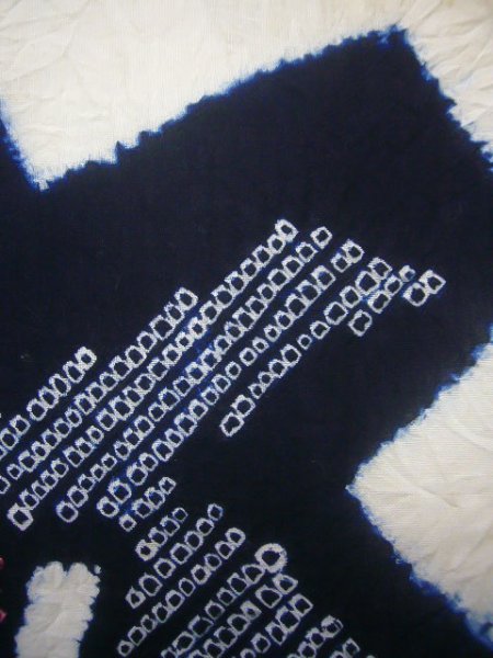 画像7: J0710R 女性用 浴衣（日本製）   綿 藍,  かのこ 【中古】【USED】【リサイクル】 ★☆☆☆☆【J0710R】 (7)