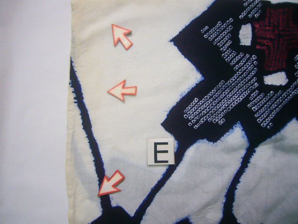 画像17: J0710R 女性用 浴衣（日本製）   綿 藍,  かのこ 【中古】【USED】【リサイクル】 ★☆☆☆☆【J0710R】 (17)