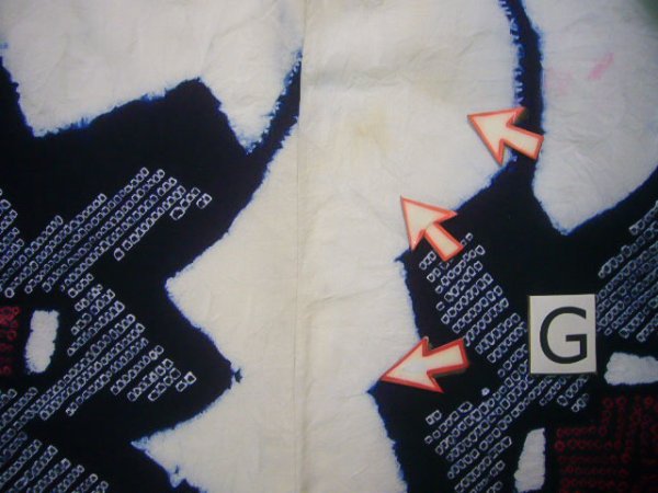 画像19: J0710R 女性用 浴衣（日本製）   綿 藍,  かのこ 【中古】【USED】【リサイクル】 ★☆☆☆☆【J0710R】 (19)