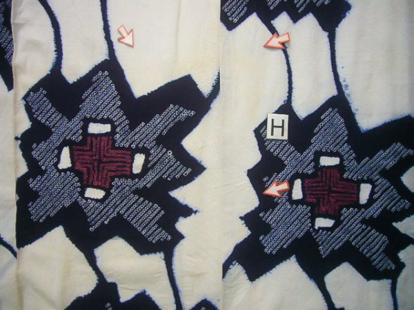 画像20: J0710R 女性用 浴衣（日本製）   綿 藍,  かのこ 【中古】【USED】【リサイクル】 ★☆☆☆☆【J0710R】 (20)