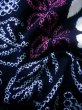 画像10: J0715A ゆかた 女性用着物 有松絞り 綿 青みのある  赤, 花 【中古】 【USED】 【リサイクル】 ★★★★☆ (10)