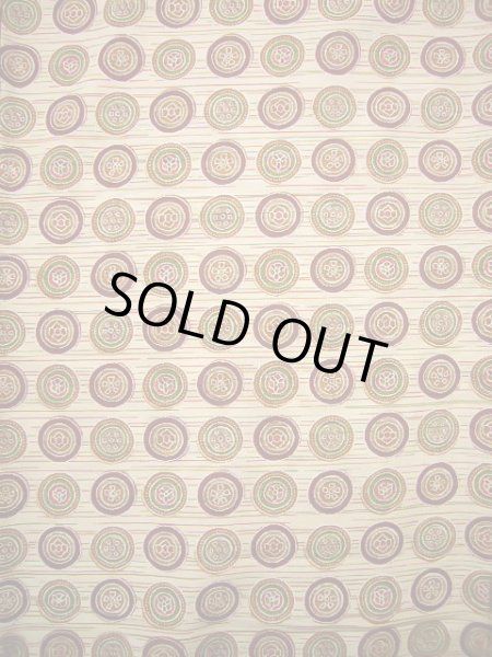 画像3: J0715I 小紋 女性用着物  シルク（正絹） クリーミーな  オフ　ホワイト, 丸 【中古】 【USED】 【リサイクル】 ★★★☆☆ (3)