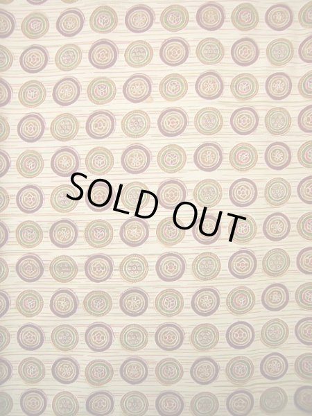 画像4: J0715I 小紋 女性用着物  シルク（正絹） クリーミーな  オフ　ホワイト, 丸 【中古】 【USED】 【リサイクル】 ★★★☆☆ (4)