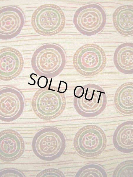 画像5: J0715I 小紋 女性用着物  シルク（正絹） クリーミーな  オフ　ホワイト, 丸 【中古】 【USED】 【リサイクル】 ★★★☆☆ (5)