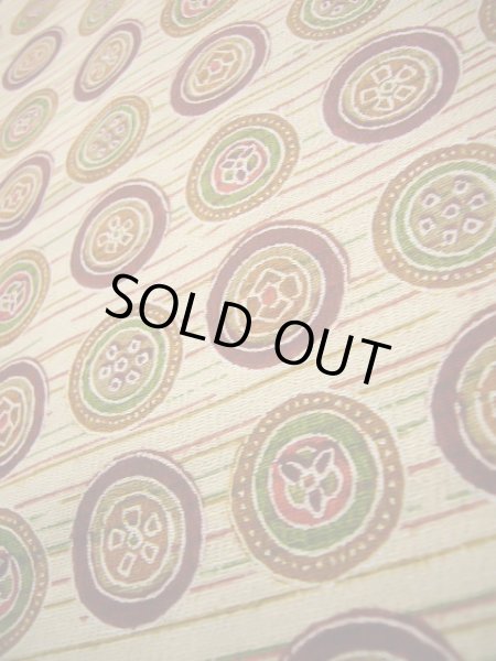 画像8: J0715I 小紋 女性用着物  シルク（正絹） クリーミーな  オフ　ホワイト, 丸 【中古】 【USED】 【リサイクル】 ★★★☆☆ (8)