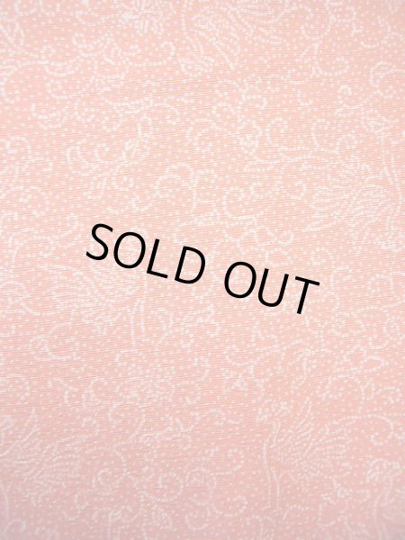 画像7: J0715P 江戸小紋 女性用着物 人間国宝/中村勇二郎 シルク（正絹） 淡い  コーラル, 唐草 【中古】 【USED】 【リサイクル】 ★★★★★ (7)