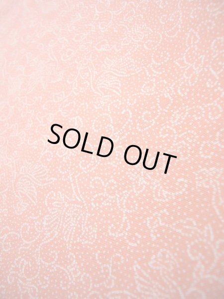 画像8: J0715P 江戸小紋 女性用着物 人間国宝/中村勇二郎 シルク（正絹） 淡い  コーラル, 唐草 【中古】 【USED】 【リサイクル】 ★★★★★ (8)