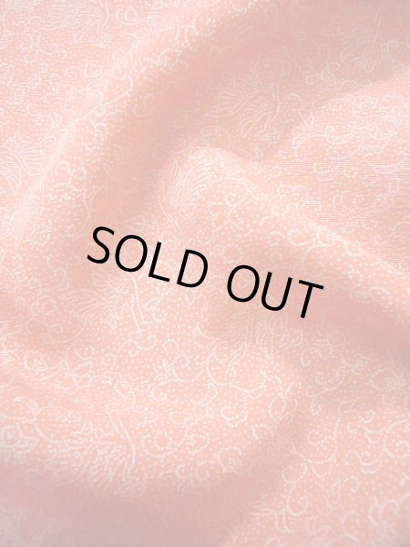 画像10: J0715P 江戸小紋 女性用着物 人間国宝/中村勇二郎 シルク（正絹） 淡い  コーラル, 唐草 【中古】 【USED】 【リサイクル】 ★★★★★ (10)