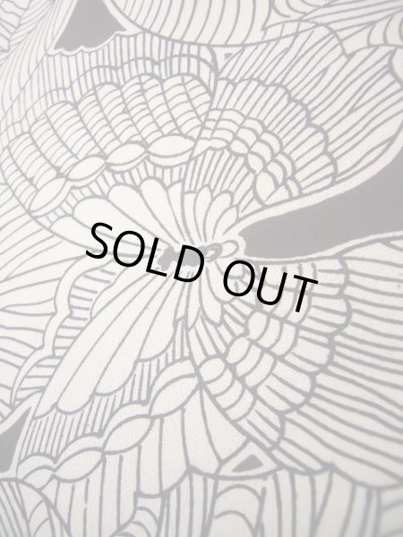 画像9: J0715Q 小紋 女性用着物  シルク（正絹） クリーミーな  オフ　ホワイト, 蝶々 【中古】 【USED】 【リサイクル】 ★★☆☆☆ (9)