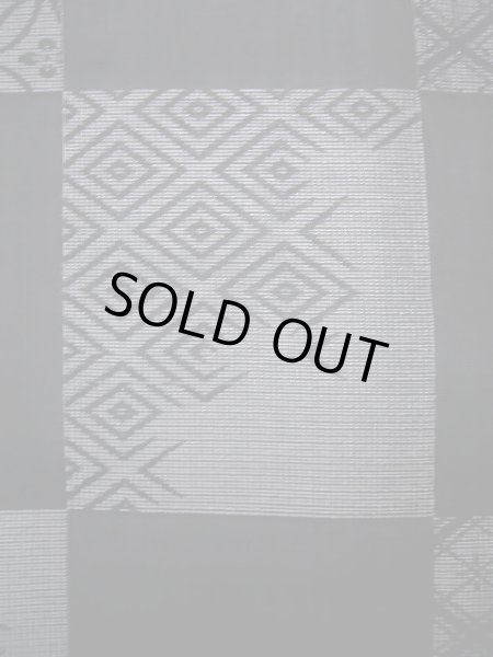 画像6: J0715W 夏物 女性用着物  シルク（正絹） ダークな  黒, 菱 【中古】 【USED】 【リサイクル】 ★★★★☆ (6)