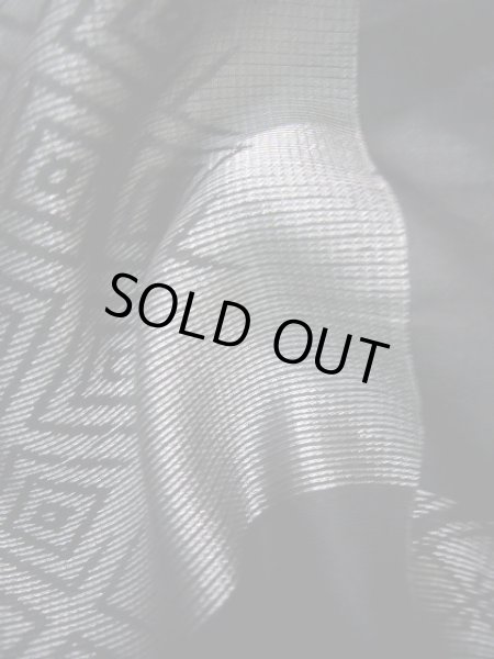 画像11: J0715W 夏物 女性用着物  シルク（正絹） ダークな  黒, 菱 【中古】 【USED】 【リサイクル】 ★★★★☆ (11)