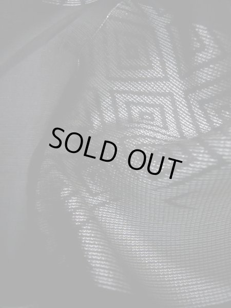 画像12: J0715W 夏物 女性用着物  シルク（正絹） ダークな  黒, 菱 【中古】 【USED】 【リサイクル】 ★★★★☆ (12)