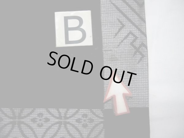 画像15: J0715W 夏物 女性用着物  シルク（正絹） ダークな  黒, 菱 【中古】 【USED】 【リサイクル】 ★★★★☆ (15)