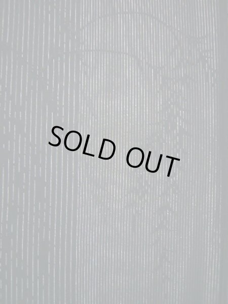 画像4: J0722H 夏物 女性用着物  シルク（正絹） ダークな  黒, 葉 【中古】 【USED】 【リサイクル】 ★★★★☆ (4)