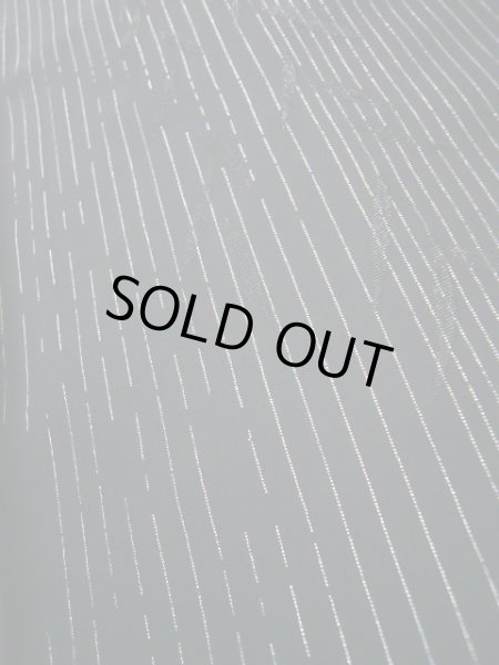 画像8: J0722H 夏物 女性用着物  シルク（正絹） ダークな  黒, 葉 【中古】 【USED】 【リサイクル】 ★★★★☆ (8)