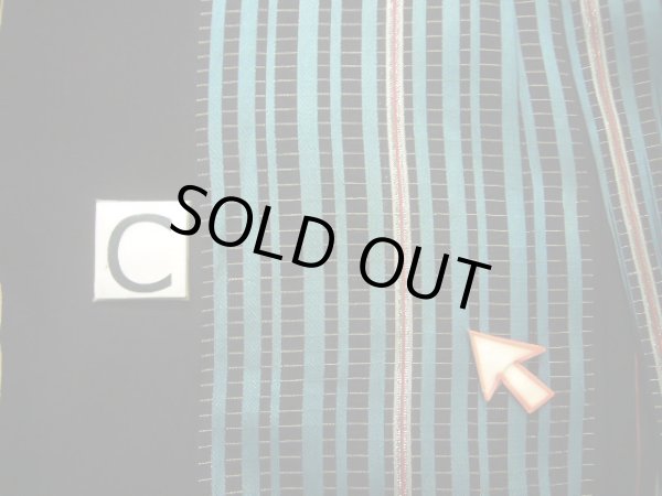 画像14: J0722J 夏物 女性用着物  シルク（正絹） ダークな  黒, 縞 【中古】 【USED】 【リサイクル】 ★☆☆☆☆ (14)