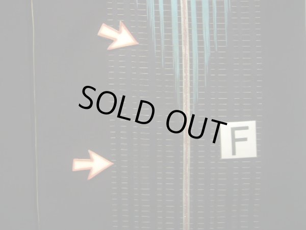 画像17: J0722J 夏物 女性用着物  シルク（正絹） ダークな  黒, 縞 【中古】 【USED】 【リサイクル】 ★☆☆☆☆ (17)