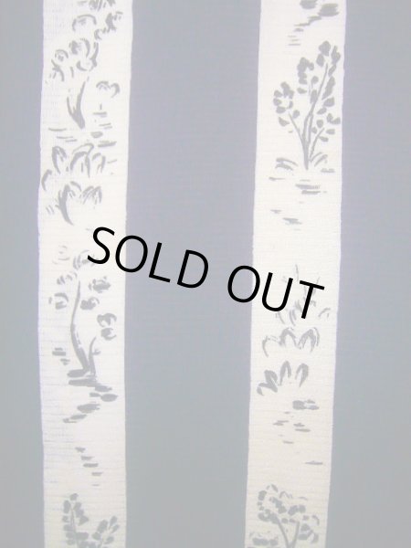 画像6: J0722N 夏物 女性用着物 絽ちりめん シルク（正絹） ダークな  紫, 花 【中古】 【USED】 【リサイクル】 ★★☆☆☆ (6)