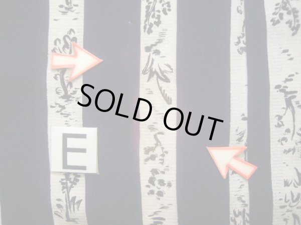 画像16: J0722N 夏物 女性用着物 絽ちりめん シルク（正絹） ダークな  紫, 花 【中古】 【USED】 【リサイクル】 ★★☆☆☆ (16)