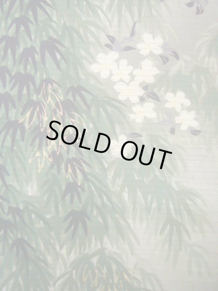 画像6: J0722R 夏物 女性用着物  シルク（正絹） スモーキーな  グレー（灰色）, 花 【中古】 【USED】 【リサイクル】 ★★★☆☆ (6)