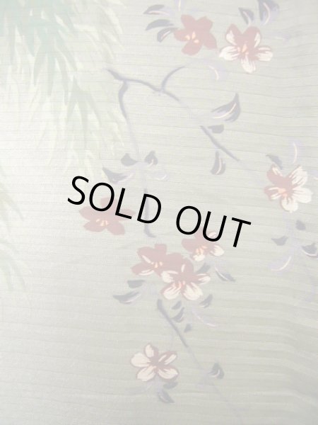 画像7: J0722R 夏物 女性用着物  シルク（正絹） スモーキーな  グレー（灰色）, 花 【中古】 【USED】 【リサイクル】 ★★★☆☆ (7)