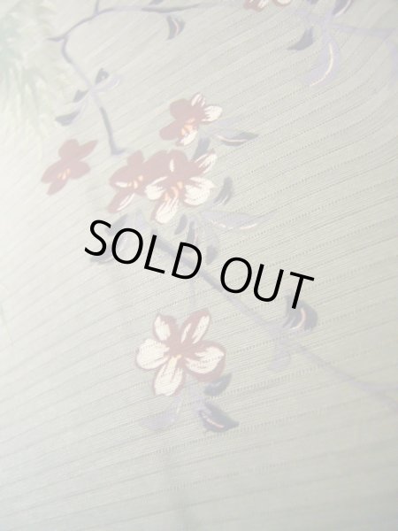 画像9: J0722R 夏物 女性用着物  シルク（正絹） スモーキーな  グレー（灰色）, 花 【中古】 【USED】 【リサイクル】 ★★★☆☆ (9)