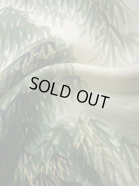 画像11: J0722R 夏物 女性用着物  シルク（正絹） スモーキーな  グレー（灰色）, 花 【中古】 【USED】 【リサイクル】 ★★★☆☆ (11)