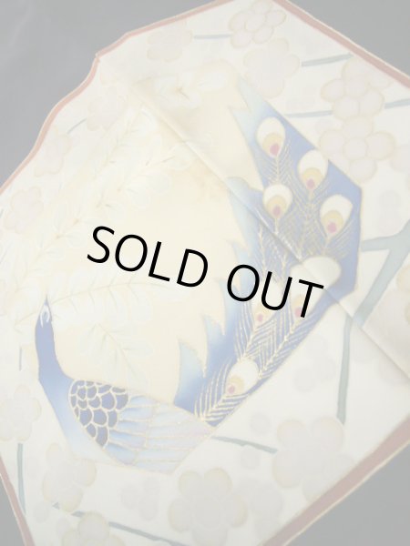 画像16: J0731H 留袖 女性用着物 比翼 シルク(正絹) ダークな  黒, 菊 【中古】 【USED】 【リサイクル】 ★★☆☆☆ (16)