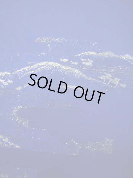 画像6: J0808O 羽織 女性用着物  シルク（正絹） 深い  青, 風景 【中古】 【USED】 【リサイクル】 ★★☆☆☆ (6)