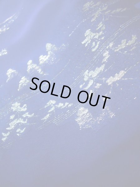 画像7: J0808O 羽織 女性用着物  シルク（正絹） 深い  青, 風景 【中古】 【USED】 【リサイクル】 ★★☆☆☆ (7)