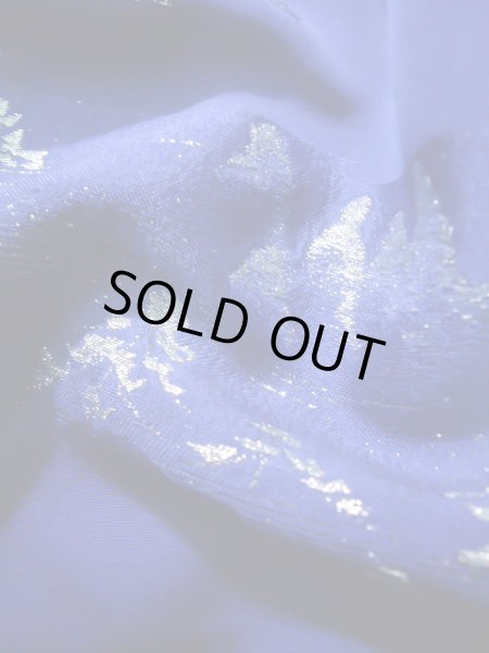 画像10: J0808O 羽織 女性用着物  シルク（正絹） 深い  青, 風景 【中古】 【USED】 【リサイクル】 ★★☆☆☆ (10)