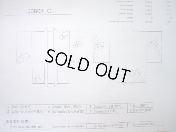 画像11: J0808O 羽織 女性用着物  シルク（正絹） 深い  青, 風景 【中古】 【USED】 【リサイクル】 ★★☆☆☆ (11)