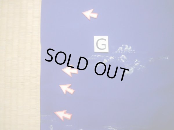 画像18: J0808O 羽織 女性用着物  シルク（正絹） 深い  青, 風景 【中古】 【USED】 【リサイクル】 ★★☆☆☆ (18)