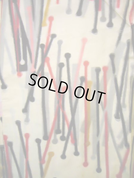 画像3: J0808V 羽織 女性用着物  シルク(正絹) クリーミーな  オフ ホワイト, 抽象的模様 【中古】 【USED】 【リサイクル】 ★☆☆☆☆ (3)