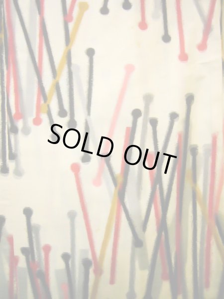 画像4: J0808V 羽織 女性用着物  シルク(正絹) クリーミーな  オフ ホワイト, 抽象的模様 【中古】 【USED】 【リサイクル】 ★☆☆☆☆ (4)