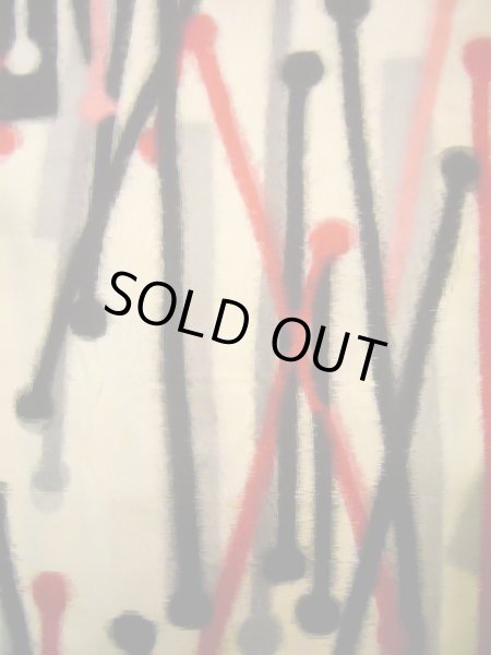 画像6: J0808V 羽織 女性用着物  シルク(正絹) クリーミーな  オフ ホワイト, 抽象的模様 【中古】 【USED】 【リサイクル】 ★☆☆☆☆ (6)