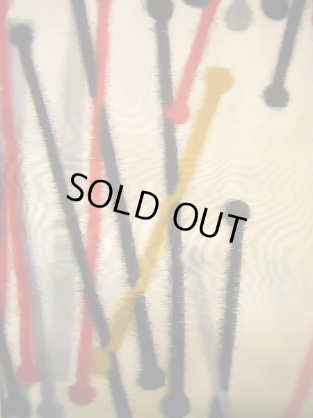 画像7: J0808V 羽織 女性用着物  シルク(正絹) クリーミーな  オフ ホワイト, 抽象的模様 【中古】 【USED】 【リサイクル】 ★☆☆☆☆ (7)