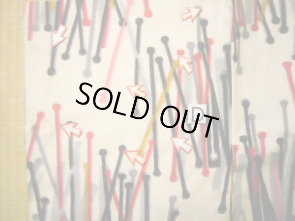 画像17: J0808V 羽織 女性用着物  シルク(正絹) クリーミーな  オフ ホワイト, 抽象的模様 【中古】 【USED】 【リサイクル】 ★☆☆☆☆ (17)