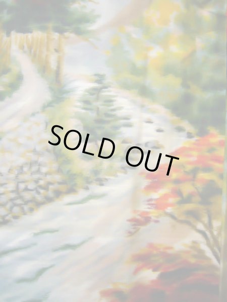 画像3: J0808W 羽織 女性用着物  シルク(正絹) スモーキーな  マルチカラー, 風景 【中古】 【USED】 【リサイクル】 ★☆☆☆☆ (3)