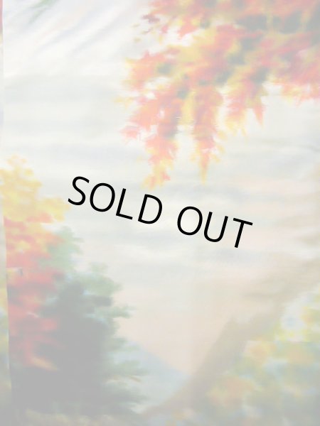 画像4: J0808W 羽織 女性用着物  シルク(正絹) スモーキーな  マルチカラー, 風景 【中古】 【USED】 【リサイクル】 ★☆☆☆☆ (4)