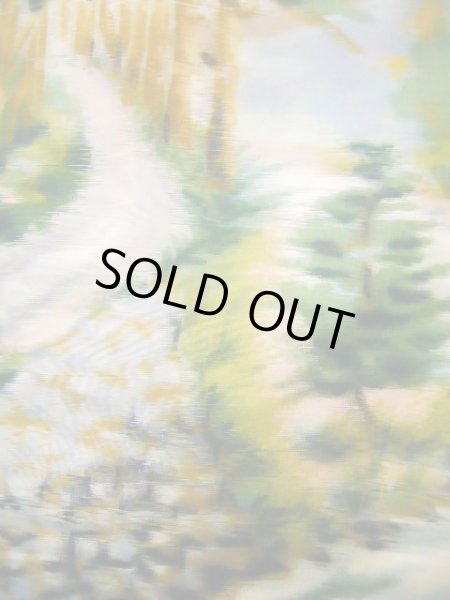 画像5: J0808W 羽織 女性用着物  シルク(正絹) スモーキーな  マルチカラー, 風景 【中古】 【USED】 【リサイクル】 ★☆☆☆☆ (5)