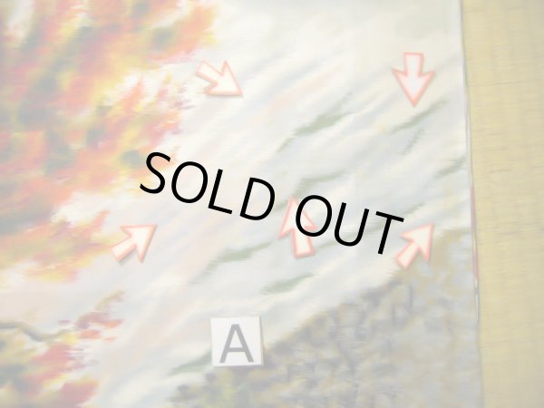 画像12: J0808W 羽織 女性用着物  シルク(正絹) スモーキーな  マルチカラー, 風景 【中古】 【USED】 【リサイクル】 ★☆☆☆☆ (12)