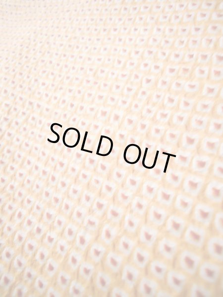 画像7: J0812A 道中着 女性用着物  シルク(正絹) 淡い  オレンジ,  【中古】 【USED】 【リサイクル】 ★★★★☆ (7)