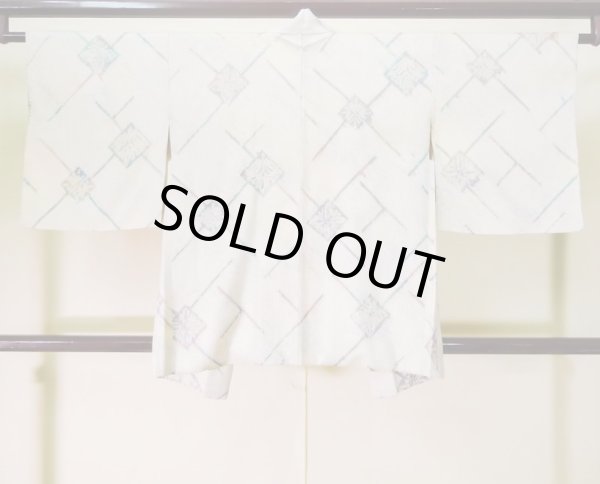 画像2: J0812J 羽織 女性用着物  シルク(正絹) 薄い  ぼかし, 抽象的模様 【中古】 【USED】 【リサイクル】 ★★★★☆ (2)