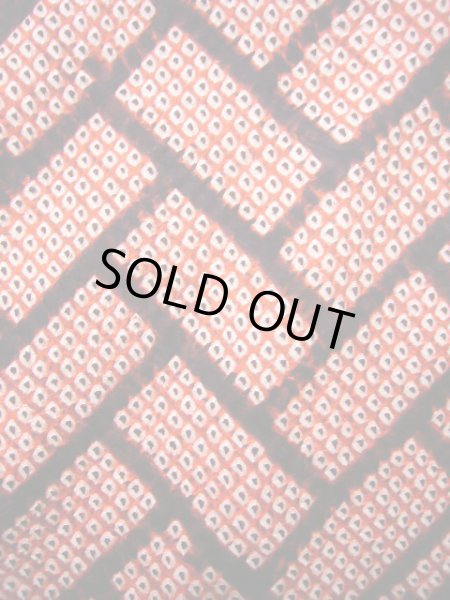 画像5: J0812O 羽織 女性用着物  シルク(正絹) ダークな  赤, 青海波 【中古】 【USED】 【リサイクル】 ★★★★☆ (5)