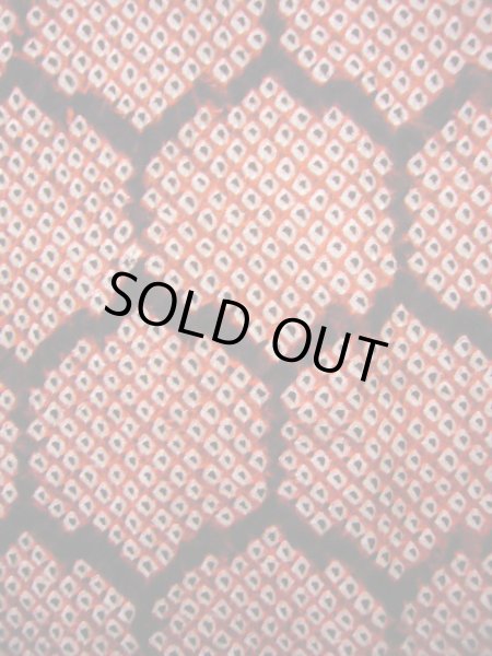 画像6: J0812O 羽織 女性用着物  シルク(正絹) ダークな  赤, 青海波 【中古】 【USED】 【リサイクル】 ★★★★☆ (6)