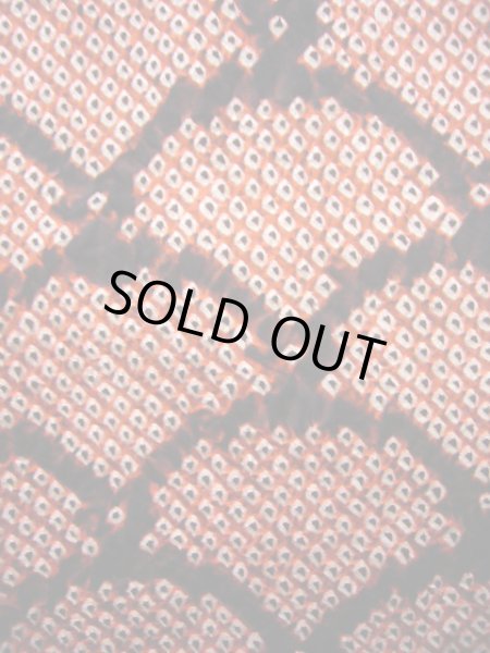 画像7: J0812O 羽織 女性用着物  シルク(正絹) ダークな  赤, 青海波 【中古】 【USED】 【リサイクル】 ★★★★☆ (7)