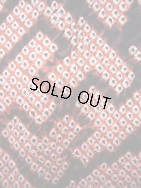 画像8: J0812O 羽織 女性用着物  シルク(正絹) ダークな  赤, 青海波 【中古】 【USED】 【リサイクル】 ★★★★☆ (8)