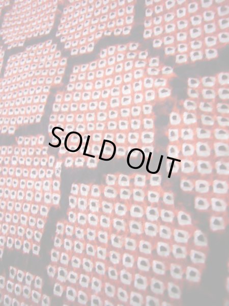 画像10: J0812O 羽織 女性用着物  シルク(正絹) ダークな  赤, 青海波 【中古】 【USED】 【リサイクル】 ★★★★☆ (10)